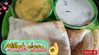 How to make millet dosa  making millet dosa  dosa [upl. by Annaeerb]