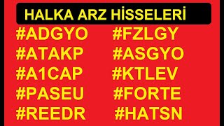 ADGYO FZLGY ATAKP ASGYO A1CAP KTLEV PASEU FORTE REEDR HATSN HALKA ARZ SERİSİ BORSA BİST [upl. by Tallie]