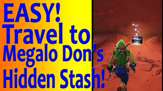 Travel to Megalo Dons hidden stash to find the Pandora Gem in Fortnite [upl. by Correna]