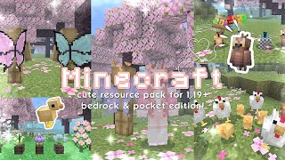 「Minecraft PE」 ☁️ cute Addon and Resource Pack for 119🌸🍃 [upl. by Schell523]