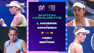 L Kichenok amp Ostapenko vs Hsieh amp Mertens  2024 WTA Finals Riyadh Group Stage  Match Highlights [upl. by Annairoc]