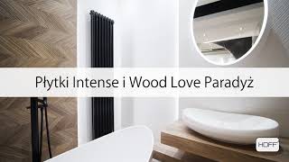 Aranżacja biała Intense z drewnopodobnymi płytkami Wood Love Paradyż Salon HOFF [upl. by Drofkcor]