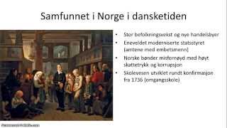 Norsk tidlig moderne tid 15361814  Oversikt [upl. by Ailsun]