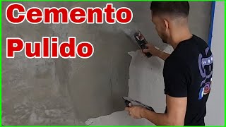 Como hacer una pared en cemento pulido fácilmente  Curso de Cemento Pulido [upl. by Edalb604]