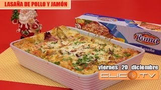 LASAÑA DE POLLO Y JAMÓN [upl. by Anneis]