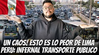 Me voy decepcionando de LIMA PERÚ lo siento Lima te amo pero ESTO ES UN CAOS el TRANSPORTE PÚBLICO 🤯 [upl. by Yelha]