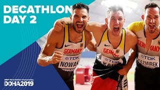 Decathlon Day 2  World Athletics Championships Doha 2019 [upl. by Nosak]