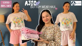 Ajio Women Shorts amp Jogger Haul  Ajio Bottom Wear Haul  Ajio Bottom Wear Haul Under ₹300 ajio [upl. by Ymmik]