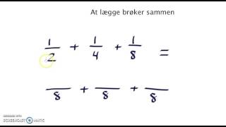 Brøker 12 at lægge brøker sammen [upl. by Donela]