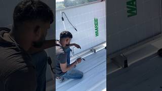 Solar panel installation Fabrication structure shortideo solarenergy solar [upl. by Adiaz]