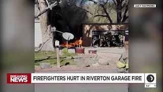 3 firefighters injured in Riverton house fire [upl. by Cyrillus]