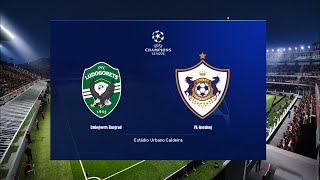 ⚽ Ludogorets Razgrad vs FK Qarabag ⚽  🏆 UEFA Champion League 08132024 🎮 PES 21 [upl. by Adnamahs925]