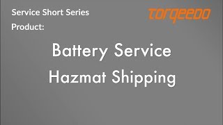 Torqeedo Battery Service Hazmat Shipping [upl. by Ellehsram548]