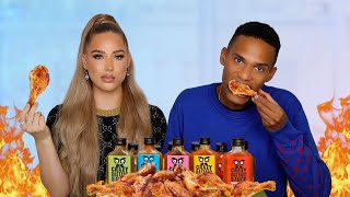 HOT WINGS CHALLENGE AVEC MON CHÉRI  Questions épicées 🥵  Océane [upl. by Shabbir]