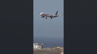 jet2holidays a321 sunny arrival into tenerife  planespotter planes avgeek aviation [upl. by Onra]