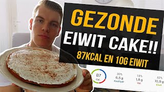 GEZONDE RECEPTEN EIWIT CAKE ALS IDEALE SNACK MAAR 80KCAL EN 10G EIWIT [upl. by Reni]