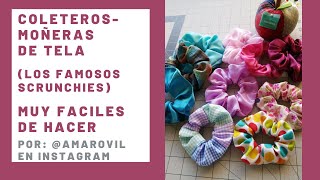 COLETEROS  SCRUNCHIES  MOÑERAS DE TELA TUTORIAL PASO A PASO POR VILMA AMARO [upl. by Bertsche]