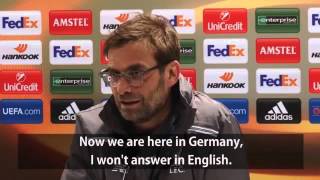 Klopp refuses to speak English in Germany [upl. by Regnig]