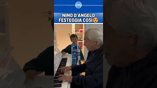 NINO DANGELO FESTEGGIA COSÌ DOPO MILAN NAPOLI 🎹💙  Scena tenerissima 🥹😍 [upl. by Adnorrahs]