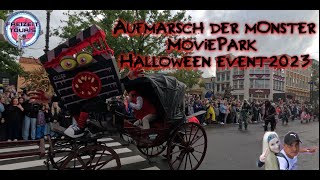 Aufmarsch der Monster  Movie Park Halloween Event 2023  25 Jahre Halloween Movie Park POV 4K [upl. by Klina]