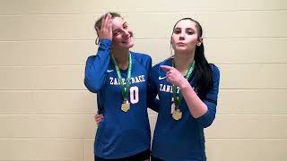 Zane Trace’s Kailee Johnson and Addison Platt discuss district title win over Huntington [upl. by Gibbeon119]