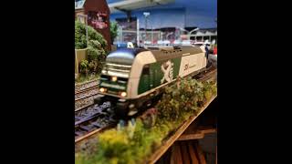 H0 Modelleisenbahn  Stlb 2016 mit Autotransport Güterzug [upl. by Nedrob]