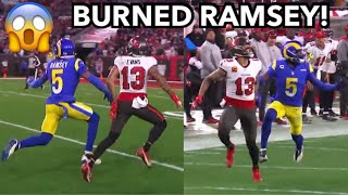 Mike Evans vs Jalen Ramsey WR vs CB Rams vs Buccaneers Divisional Round highlights [upl. by Bodwell]