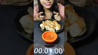 60 second में 2 पलेट momos😱 momos eating challenge shorts ytshorts youtubeshorts viralvideo [upl. by Arised790]