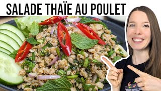 Cuisine Thai Larb au Poulet Recette Facile et Rapide HOP DANS LE WOK [upl. by Schellens]