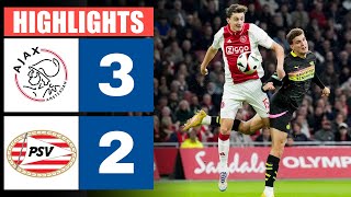 Ajax vs PSV Eindhoven 3  2  HIGHLIGHTS amp GOALS  Eredivisie 202425 [upl. by Gaspar]