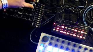 Moog Werkstatt01 Korg SQ1 Arturia Beatstep [upl. by Elicia]