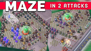 MAZE in 2 GREAT attacks  BOOM BEACH gameplayoperation strategytips [upl. by Rydder136]