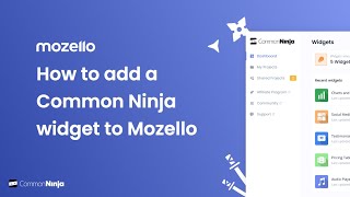 How to add a Common Ninja Widget to Mozello [upl. by Reginauld710]