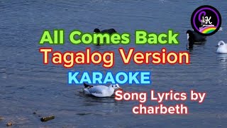 quotAll comes backquot KARAOKE TAGALOG VERSION Song Lyrics by charbeth [upl. by Varion]