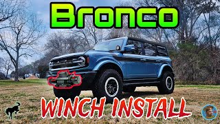 Bronco HIDDEN Winch Install [upl. by Leaw]