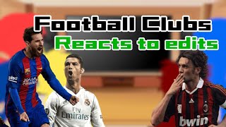 Football Clubs Gacha Club reacts to football edits [upl. by Auqinaj64]