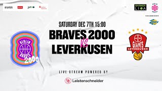 Berlin Braves 2000 vs Bayer Giants Leverkusen GW10  BARMER 2 Basketball Bundesliga ProB Nord [upl. by Latsirc]