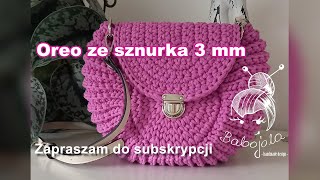 Torebka OREO ze sznurka bawełnianego 3 mm [upl. by Leahkim]