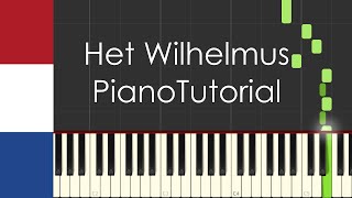 Het Wilhelmus the Netherlands national anthem  Piano Tutorial [upl. by Nimad]