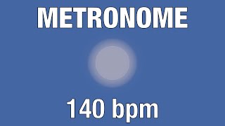 140 BPM Metronome  Audio  Visual [upl. by Biles]