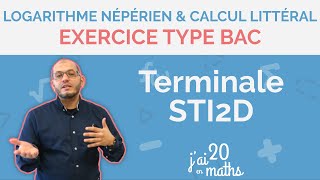 Exercice type Bac  Logarithme népérien et calcul dintégral  Terminale STI2D [upl. by Lotson]