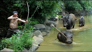 Intruders in the Night  Facing Off Against a Herd of Wild Boars Panorama of the Hunt Part 2 [upl. by Laon271]