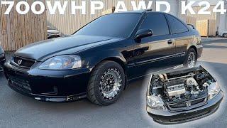 Ripping The AWD Civic 700 WHP [upl. by Feilak878]