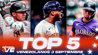 TOP 5 Venezolanos destacados en Grandes Ligas Jackson Chourio brillando  DIAMANTE 23 BÉISBOL VE [upl. by Barlow]