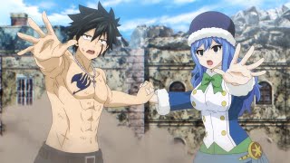 Gray amp Juvia vs Metro the god seed  Fairy Tail 100 Years Quest [upl. by Euqnom714]