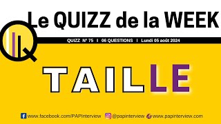 Q2W n°75  Taille [upl. by Snow]