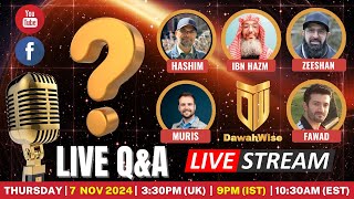 Live QampA  Engage Challenge Clarify  Hashim Mansur Zeeshan Fawad Muris amp Ibn Hazm [upl. by Hirai]