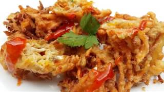 Vegetarian Street Food Recipes  Crispy Vegetable Fritters Recipe  炸菜饼 [upl. by Leina]