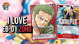 EB01 ZORO Guide amp Gameplay  One Piece Card Game [upl. by Lichter]