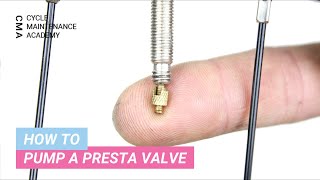 How To Pump A Presta Valve [upl. by Ralip387]